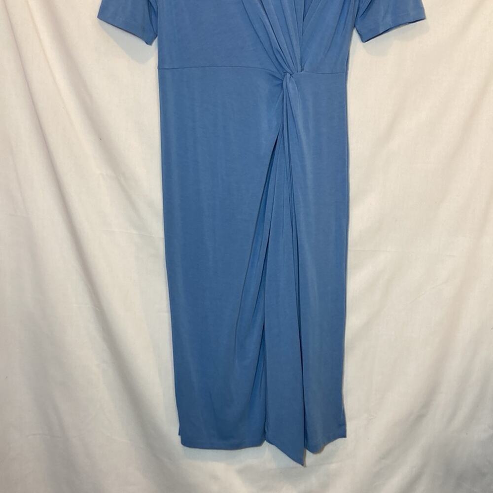 Betabrand Blue Knot Jersey Midi Dress Size L - Picture 4 of 8